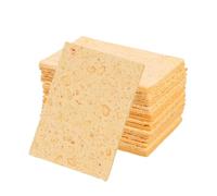 Toddmomy 50pezzi Spugnette Per Saldatore Da Pulizia Della Testa Di Saldatura Rimuove Lo Stagno Detergente Antiscottatura Resistente Alle Alte Temperature Espandibile in Acqua Senza Zolfo