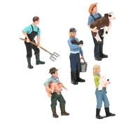 Toddmomy 5pezzi Modelli Di Contadini in Resina Simulata Figure Di Contadini in Miniatura Decorazioni Per Torte e Fattorie Giocattoli Educativi Per Ragazzo Ragazza Ragazza Di Personaggi Rura