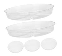 Toddmomy 5pezzi Sottovaso Trasparente per Piante Vassoio in Plastica per Sottovaso per Vasi da Sottovasi Riutilizzabili Vassoi per Piante da Esterno
