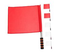Toddmomy 6 Bandiere Rosse e Bianche ad Alta Visibilità con Impugnatura in Antiscivolo Resistenti e Compatte per Calcio Rugby e Atletiche Standard Internazionali