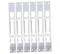 Toddmomy 6 pezzi Kit Piastra Rinforzo in Ferro per Sicurezza Porta Blindata Dispositivo Sicurezza Porta con Chiavistello Facile Installazione su Telaio e Stipite Resistente Acciaio Inox