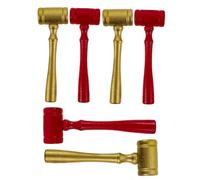 Toddmomy 6 Pezzi Martello da Giudice in Legno per Gioco di Ruolo Martelletto Leggero e Durevole con Finitura Liscia Regalo Portatile per Avvocati e Aste