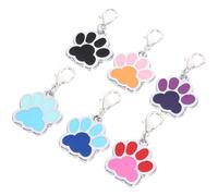 Toddmomy 6 pezzi Medagliette Identificative in Lega per Cani e Gatti con Incisione Permanente e Anello Sicuro Accessori Resistenti e per Collari Animali Domestici