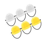 Toddmomy 6 pezzi Mini Casco Sicurezza Modellino Cappello Edile per Bambole Miniatura Realistica in Plastica Accessorio Decorativo per Feste Gioco Immaginativo e Attività Esterne