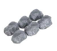 Toddmomy 6 Pezzi Rocce Finte in Resina per Miniature Giardino e Vasi da Interno, Pietre Decorative Versatili per Paesaggi e Composizioni Floreali, Aspetto Permanente