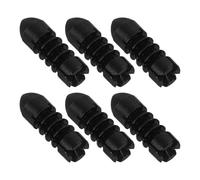 Toddmomy 6 Protezioni per Alette delle Freccette in Lega di Alluminio Nera, Accessori per Correzione Traiettoria, Protezione in Metallo per Giochi Indoor e Tornei di Precisione