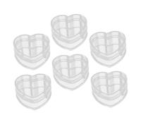 Toddmomy 6 Scatole Regalo Trasparenti Forma Cuore Scatole Piccole per Caramelle e Bomboniere per Feste Matrimonio e Compleanni Contenitori Versatili per Dolci e Gioielli