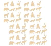 Toddmomy 60 Pezzi Animali del Bosco in Legno Non Lavorato Decorazioni Creative per Feste e Progetti DIY Solidi e Facili da Dipingere