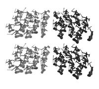 Toddmomy 60 pezzi Soldatini Esercito Antico Nero e Argento Modelli Plastiche Resistenti per Figurine Medievali e Romane Educative Collezione Soldatini Miniature di Guerre Antiche