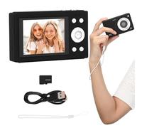 Toddmomy 64gb Fotocamera Digitale Compatta Retro con Zoom e Display da Memoria Interna da Wi-fi Incluso per Viaggi Scatti Semplici e Condivisione Immagini Nero