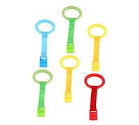 Toddmomy 6pezzi Anello per Stare in Piedi per Culla Anelli da Tirare per Ragazzo Ragazza Ragazza Clip per Lettino Strumenti per Aiutare i Ragazzo Camminare Anello per Appendere