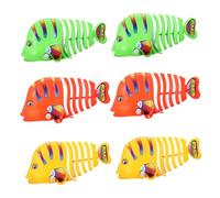 Toddmomy 6Pezzi Giocattoli da Bagno Carica per Cartoon Colorati Giocattoli per Bagno Stimolano Sviluppo Sensoriale e Decorazioni Natalizie