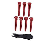 Toddmomy 7pezzi Perni Per Chitarra Legno Cocobolo Piroli Per Corde Acustiche Senza Guscio Estrattore Nero Accessori Per Chitarra Folk e Acustica