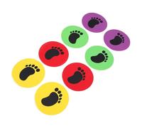 Toddmomy 8 Pezzi PVC Agility Spot Markers Footprint Mats for Soccer Football Basketball Training Non-Slip Floor Signs for Preschool Gym Classroom Activities