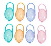 Toddmomy 8 Portaciuccio in Plastica con Manico Contenitore Robusto e Protetto per Succhietti e Piccoli Oggetti Facile da Pulire e Portatile