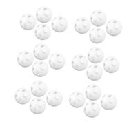 Toddmomy 80 Pezzi Sonagli Inserto per Giocattoli per Palline Bianche in Plastica per Bambole e Animali di Peluche Rumore Leggero per Stimolazione Sensoriale e Riparazione DIY