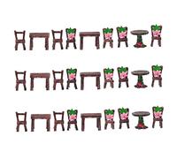 Toddmomy 9 Miniatura Country Tavolo e Sedie Mini Casa Decorazione Retro per Micro e Case delle Accessori Miniatura Resistenti e Eleganti