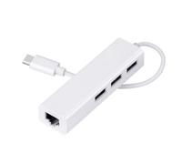 Toddmomy Adattatore Ethernet Type-C con Porte USB 30 Hub Adattatore Lan per Smartphone Interfaccia di Rete Veloce e Stabile Compatibile Plus Note