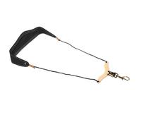 Toddmomy archetto per sassofono tracolla per sassofono cinghia del collo regolabile tracolla per sax tenore cinghia del collo del clarinetto manico per sassofono soprano spugna Nero