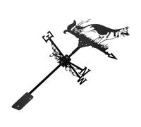 Toddmomy Banderuola Segnavento Indicatore Intuitivo a Forma di Cane in Ferro Nero Resistente all Usura Design Creativo della Direzione del Vento per Giardino e Patio