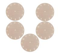 Toddmomy Base di Legno per Orologio 5 Pezzi, Piastra Quadrante Vuota Rotonda Resistenti all'Uso, Perfetta per Progetti Artigianali e Decorazioni Natalizie