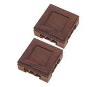 Toddmomy Base Espositiva in Legno per Teiera e Vasi 2 Pezzi per Decorazioni da Tavolo in Legno Naturale