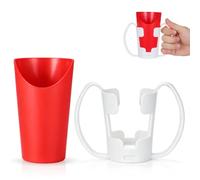 Toddmomy Bicchiere per Bere con Taglio a U Ergonomico e Portabicchiere Separato, Pensato per Assistenti e Uso Quotidiano in Contesti Ospedalieri
