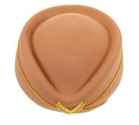 Toddmomy Cappello da Assistente Volo per Donne Accessorio Elegante per Costumi Teatrali Performance e Cosplay e Confortevole Faux Colore Cammello Taglia