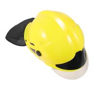 Toddmomy Casco da Pompiere in Plastica Rigida per Cosplay e Feste Elmetto Decorativo Leggero e Resistente per Costume Vigile del Fuoco Accessorio Carnevale e Party per Adulti Giallo