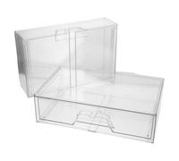 Toddmomy Cassetti Impilabili Facile da Pulire in Acrilico Trasparente Set 2 Pezzi Raffinato e Versatile per Cosmetici e Organizzazione Scrivania per Beauty Organiser Desktop