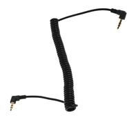 Toddmomy Cavo Audio a Molla 35 MM Maschio-Maschio con Doppio Connettore ad Angolo Retto Cavo Aux Stereo Retrattile per Smartphone Tablet e Autoradio Estensione Audio Flessibile con