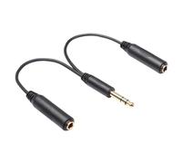 Toddmomy Cavo Audio Stereo Y Splitter Adattatore Jack Maschio Femmina Estensione Prolunga Jack Audio per Cuffie Microfono Mixer Tastiera Connessione Nero