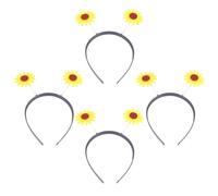Toddmomy Cerchietti per Chioma Girasole 4 Pezzi, Fascia Antiscivolo in Plastica e Tessuto, Design Primaverile Adorabile, per Feste e Vacanze Natalizie