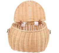 Toddmomy Cestino Bici Anteriore per Rattan Giallo, per Snack e Asciugamani | Struttura Stabile, Installazione Sicura, Cestino Porta Oggetti per Scooter