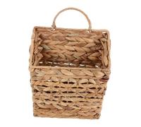 Toddmomy Cestino da Parete Intrecciato in e Metallo Khaki, Organizer per Libri e Documenti, Stile Boho Naturale per Decorare la Casa la Camera da Letto