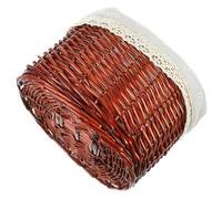 Toddmomy Cestino per Bicicletta in Rattan Intrecciato Marrone, Cesto Portaverdure e Frutta Resistente, per Bici da Passeggio e Uso Decorativo Casa e Ufficio