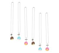 Toddmomy Collana Dell’amicizia Portatile a Ciambella in Plastica, Set 6 Pezzi Colorati Ciondoli “best Friends Forever” per Compleanni e Lauree, Gioielli Leggeri e Decorativi per Donne
