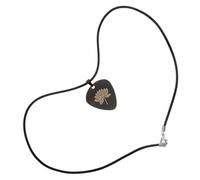 Toddmomy Collana Pendenti Plettri Ciondolo Rock Punk Per Amanti Della Musica Accessori Per Gioielli Fai Da Te Plettri Metallo Con Design Di Fiori Neri