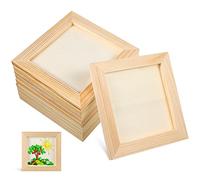 Toddmomy Cornici in Legno Non Finite da 10 Pezzi per Arti E Mestieri Cornici in Legno per Pittura Fai da Te per Foto Artigianato Decorazioni