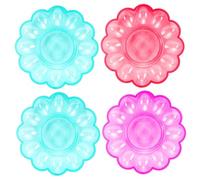 Toddmomy Custodia per Uova 4 Pezzi, Materiale Durevole e Anti-caduta, 24x24x3 Cm, per Conservazione e Esposizione in Cucina, Colore Casuale