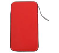 Toddmomy Custodia Porta CD e Dvd in Poliestere Cerniera, Protezione Antigraffio e Antischeggia per Disco, Borsa Rossa per L'organizzazione e Conservazione dei Dischi in Auto