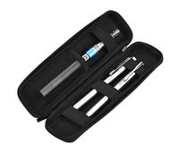 Toddmomy Custodia Rigida in Eva Leggera Nera Chiusura a Cerniera per Penne Stilografiche Executive e Astuccio per Penne e Matite Scomparti Separati