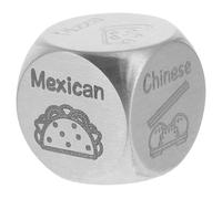 Toddmomy Dadi per Decisioni Alimentari in Acciaio Resistente Multi-faccia per Cena Divertente Gioco Creativo per Scelte Pasti e Serate Speciali