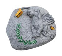 Toddmomy Decorative Dog Memorial Statue Angel Dog Resin Flowerpot for Courtyard Garden Heartfelt Pet Tribute And Elegant Desktop Ornament