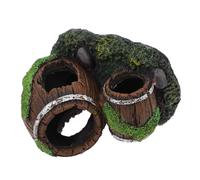 Toddmomy Decorazione Resina Forma Barile Vino per e Gamberetti Accessorio per Paesaggio Stabile Habitat
