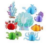 Toddmomy Decorazioni a Palline a Struttura a Cellula Esagonale per Feste Tema Mare 8 Elementi Accessori Fotografici e Lavoretti di Carta per Compleanno e Party a Tema Marino Stile Casuale