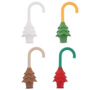 Toddmomy Fermaporta in Silicone a Forma di Conifera per Bambino Bambina 4 Unitá Colore Caffè Design Leggero senza Fori Protezione Antischiacciamento per Porta del Cortile