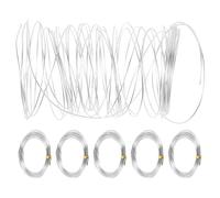 Toddmomy Filo di Alluminio Modellabile Argento per Piante e Fiori, 6 Pezzi Sicuri per Mani e Compatibili Pinze e Forbici, per Composizioni Floreali e Bonsai