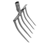 Toddmomy Forca da Giardino in Acciaio Resistente, Testa a 5 Denti per Aratura e Aerazione Terreno, Utensile Manuale per Coltivazione Orto e Lavorazione Campi Agricoli