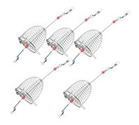 Toddmomy Gabbia per Trappola Esche da Pesca in Acciaio Inox 5 Pezzi Cestino da Pesca Leggero e Resistente per attività Outdoor Attrezzatura per Pescatori all’Aperto